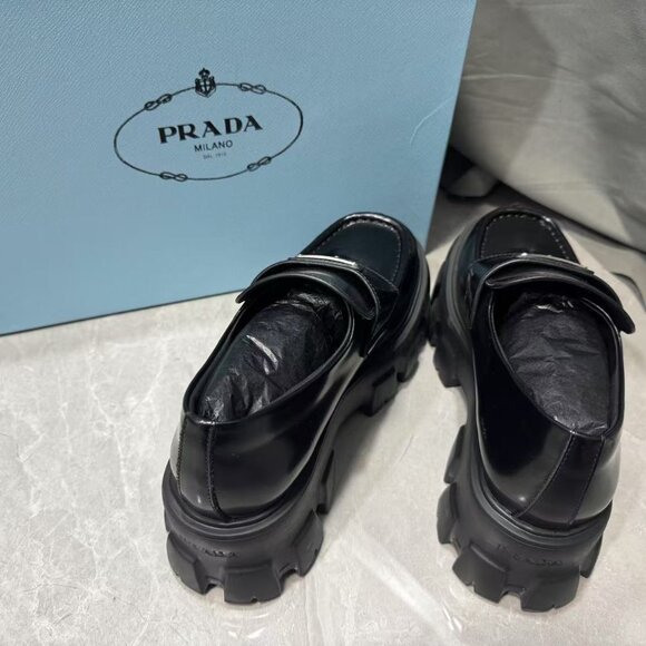Prada Black Chunky Loafers - Picture 3 of 4